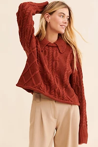 En Saison Bourieux Collared Pullover