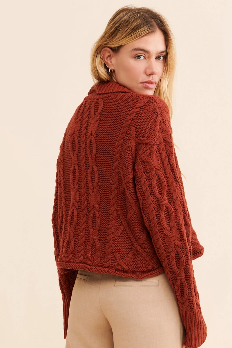 En Saison Bourieux Collared Pullover