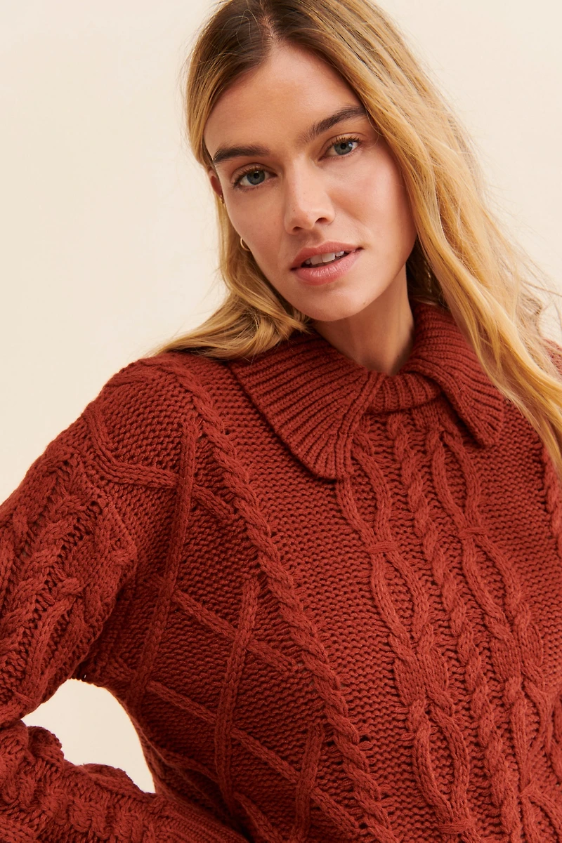 En Saison Bourieux Collared Pullover