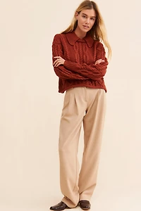 En Saison Bourieux Collared Pullover