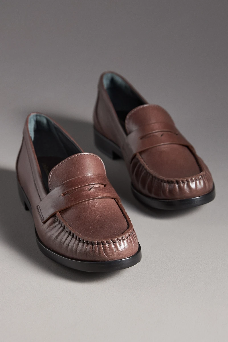 Reformation Ani Ruched Flat Loafers