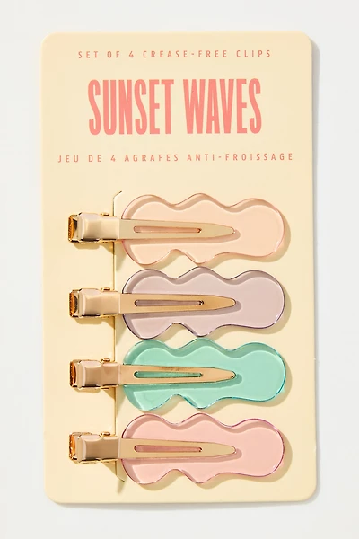 Wavy Crease-Free Hair Clips, Set of 4