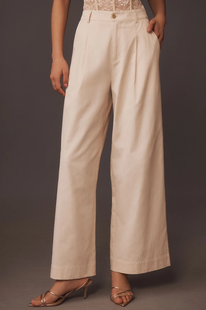 Cami NYC Jetta High-Rise Pleated Wide-Leg Trouser Pants