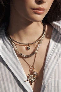 Charm Collar Necklaces, Set of 2