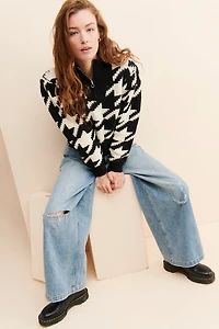 [BLANKNYC] I'm Royalty Half Zip Sweater