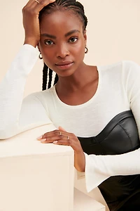 Chaser Lyla Vegan Leather Layered Mini Dress