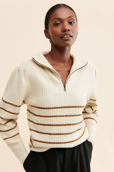 RD Style Mabel Mossy Quarter Zip Sweater