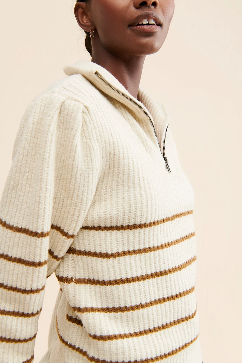 RD Style Mabel Mossy Quarter Zip Sweater