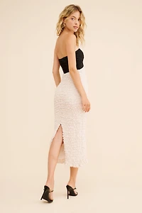 If By Sea Popcorn Chiffon Midi Dress