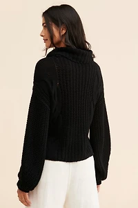 $525 Turtleneck Shaker Sweater