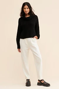 $525 Turtleneck Shaker Sweater