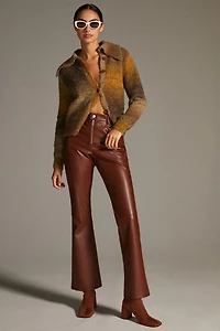 Avec Les Filles Vegan Leather Kick-Flare Pants