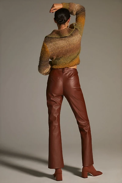 Avec Les Filles Vegan Leather Kick-Flare Pants