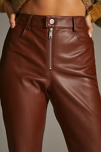 Avec Les Filles Vegan Leather Kick-Flare Pants