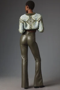 Avec Les Filles Vegan Leather Kick-Flare Pants