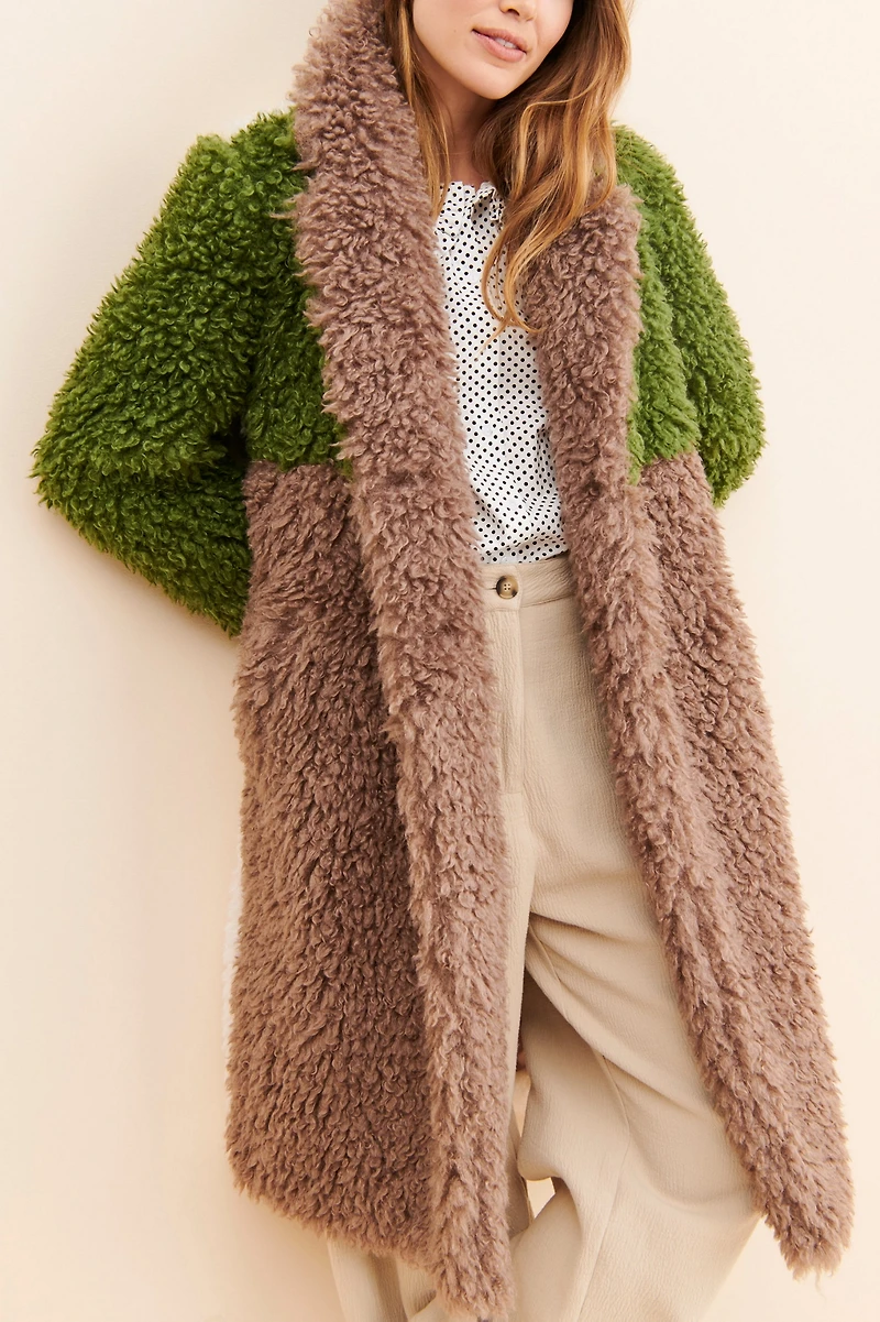 Hutch Raye Colorblock Teddy Coat