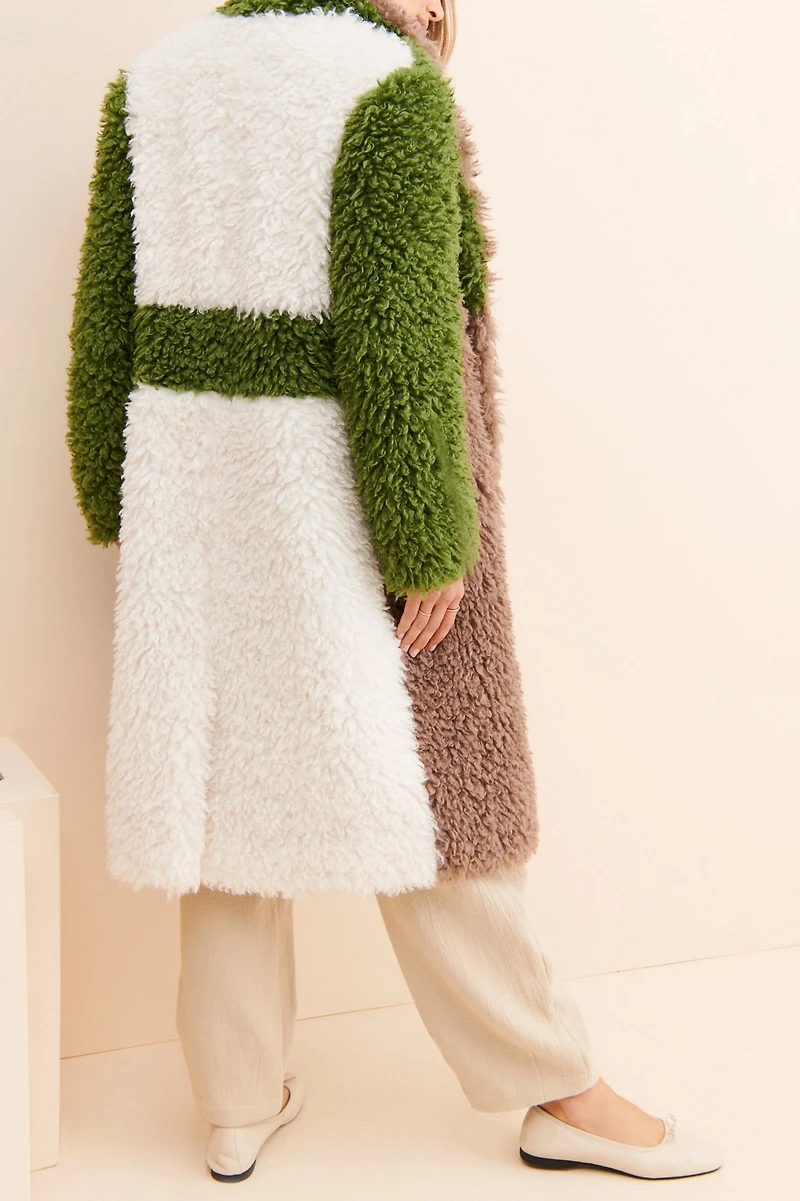 Hutch Raye Colorblock Teddy Coat
