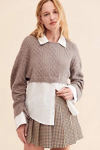 ASTR the Label Carol Mixed Media Sweater