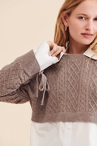 ASTR the Label Carol Mixed Media Sweater