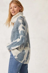 Pilcro Spotted Turtleneck Sweater