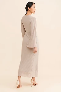 Significant Other Long-Sleeve Cutout Twist Maxi Dress