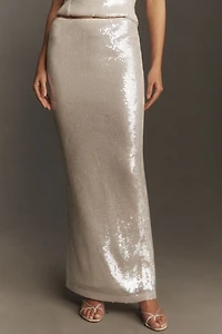 Mare Sequin Shine Column Maxi Skirt