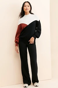 Laundry by Shelli Segal Colorblock Mock Neck Sweater