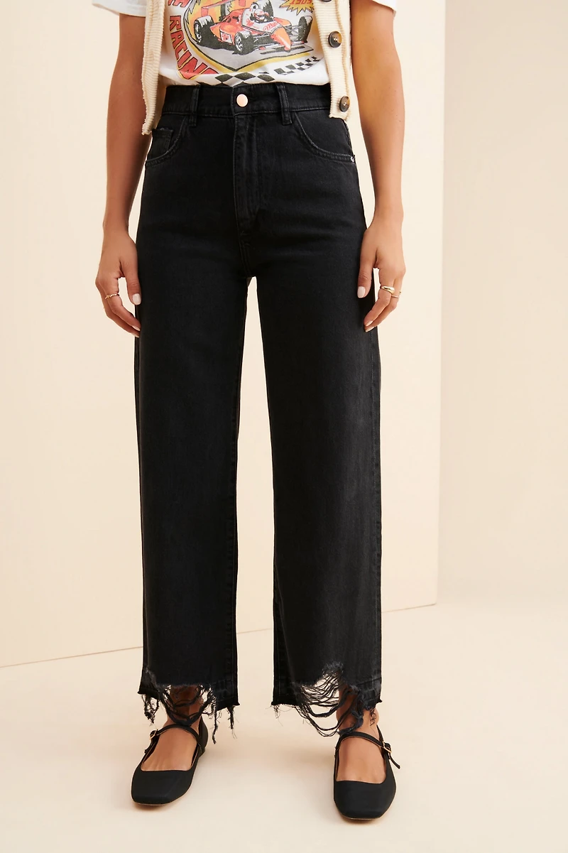 DL1961 Hepburn High Rise Wide Leg Jeans