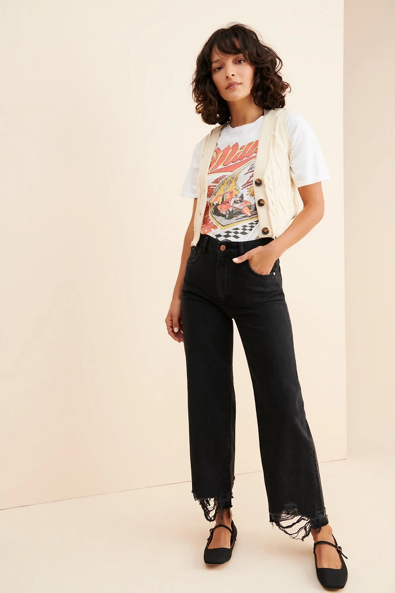 DL1961 Hepburn High Rise Wide Leg Jeans