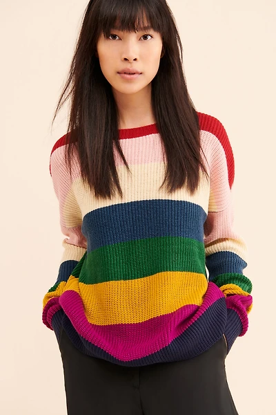 English Factory Rainbow Stripe Pullover