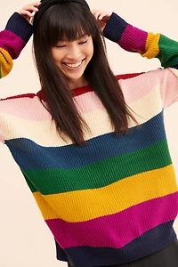 English Factory Rainbow Stripe Pullover