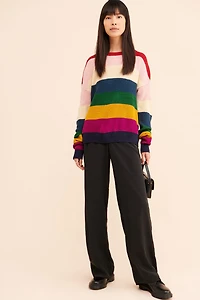 English Factory Rainbow Stripe Pullover