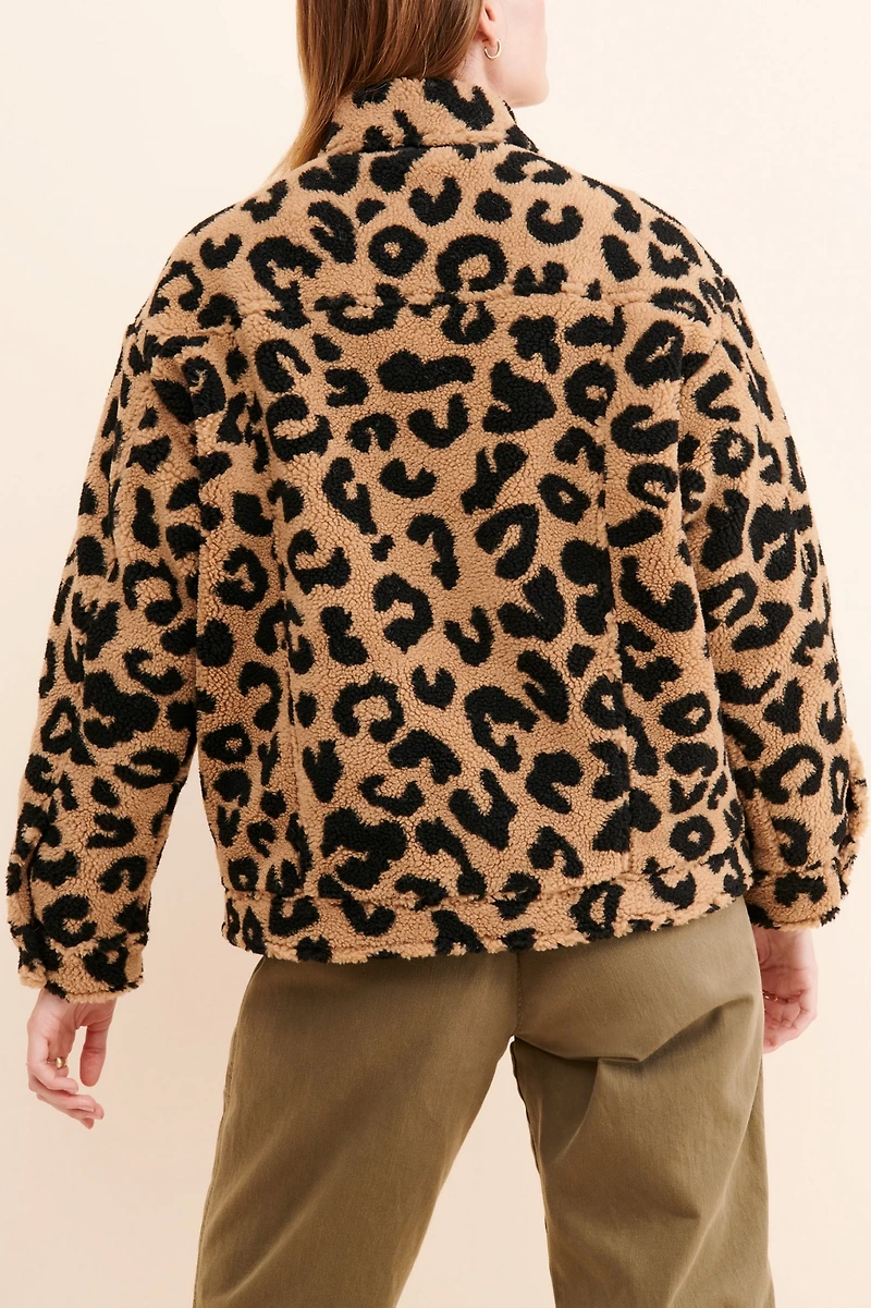 Apparis Tiarra Leopard Teddy Bear Jacket