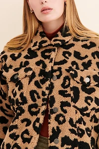 Apparis Tiarra Leopard Teddy Bear Jacket