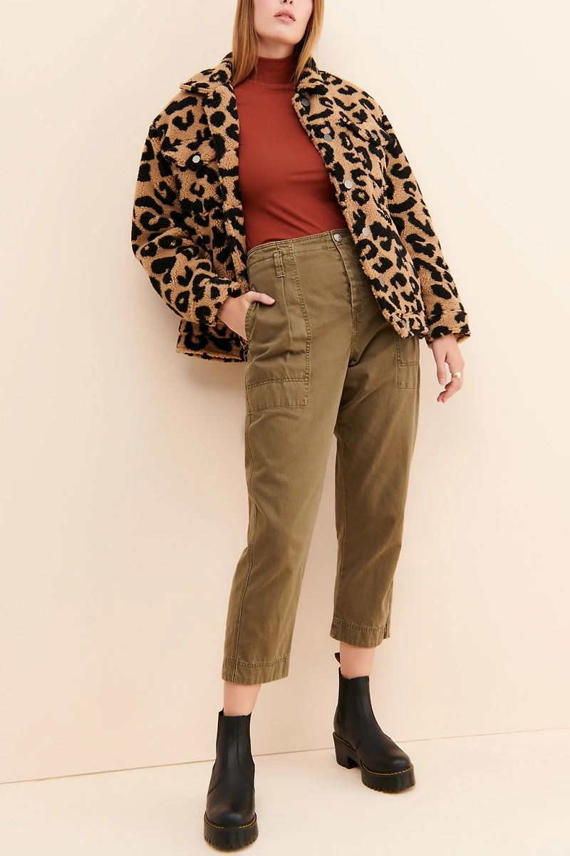 Apparis Tiarra Leopard Teddy Bear Jacket