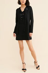 English Factory Front Lace Up Dress