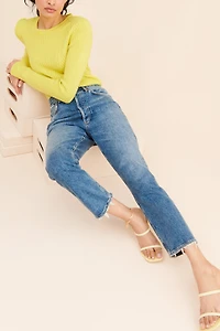 AGOLDE Riley Cropped Slim Straight Jeans