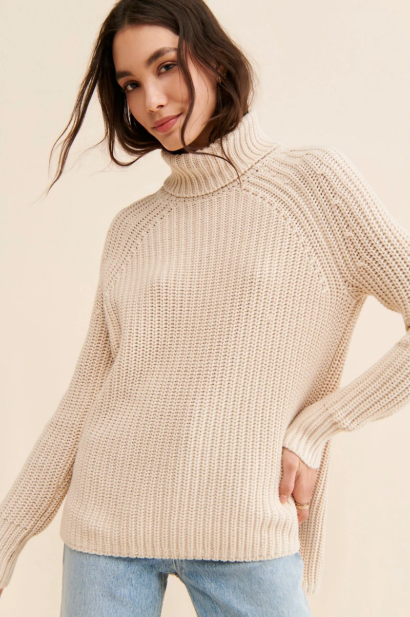 525 Turtleneck Shaker Pullover