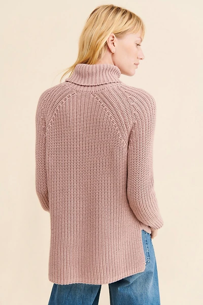 $525 Turtleneck Shaker Pullover