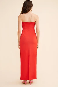 Flat White Bow Midi Dress