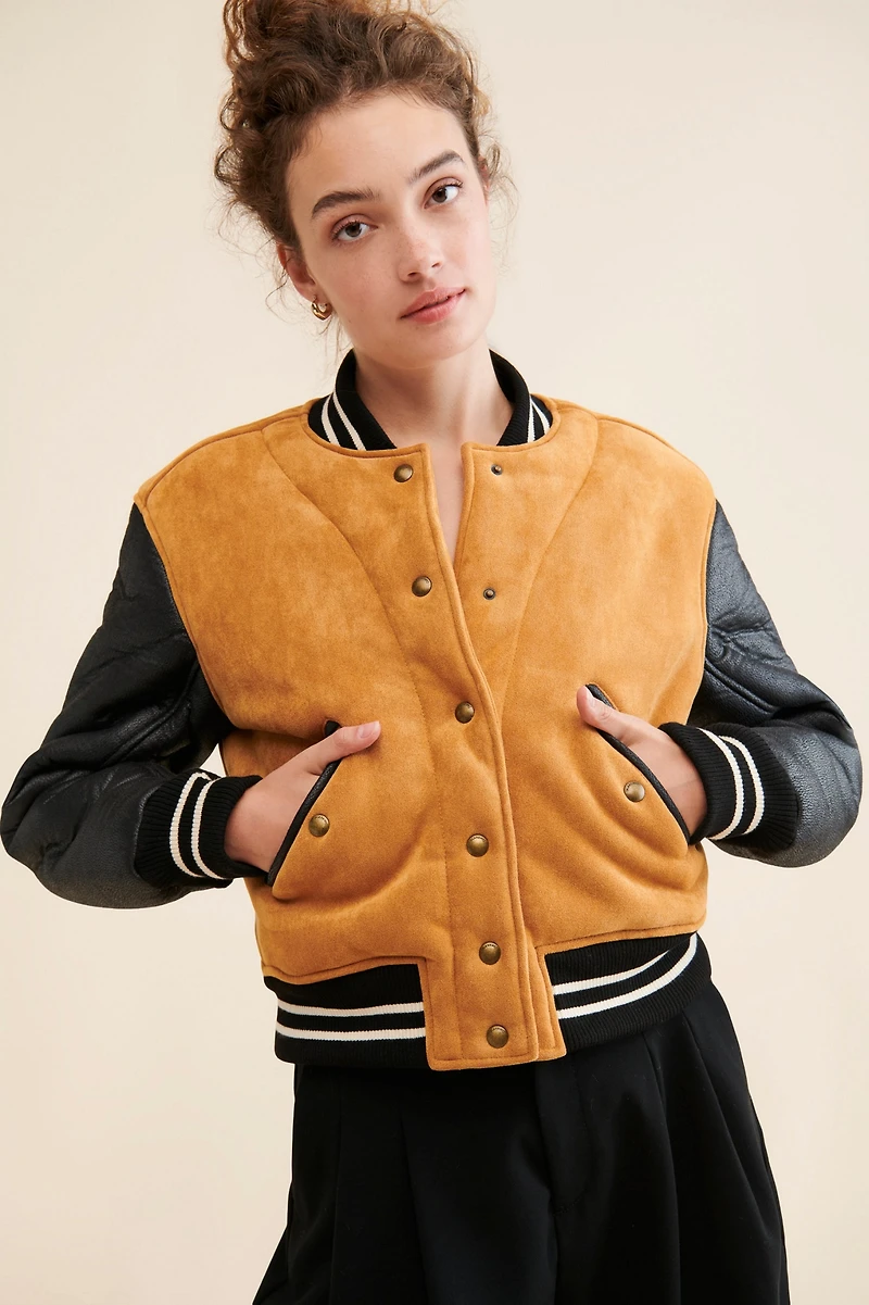 [BLANKNYC] Booksmart Colorblock Bomber