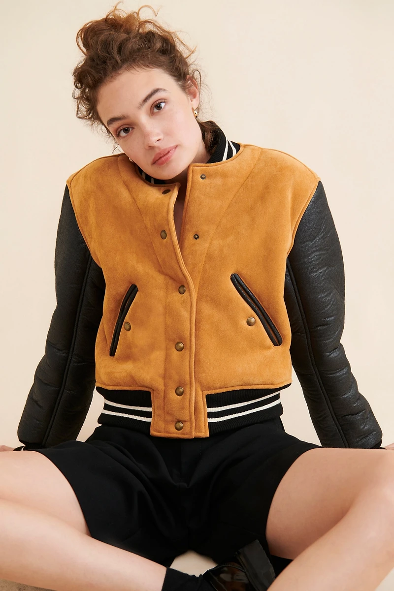 [BLANKNYC] Booksmart Colorblock Bomber