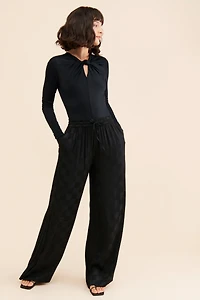 FARM Rio Twist-Front Cutout Bodysuit
