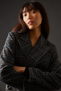 Avec Les Filles Double-Breasted Hooded Coat