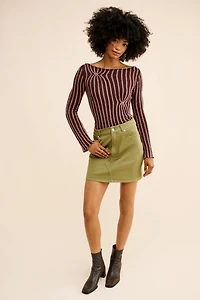 Pilcro Denim Fitted Mini Skirt
