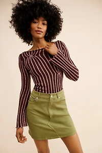 Pilcro Denim Fitted Mini Skirt