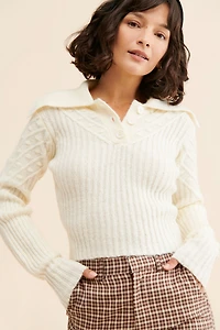 ASTR the Label Button Polo Sweater