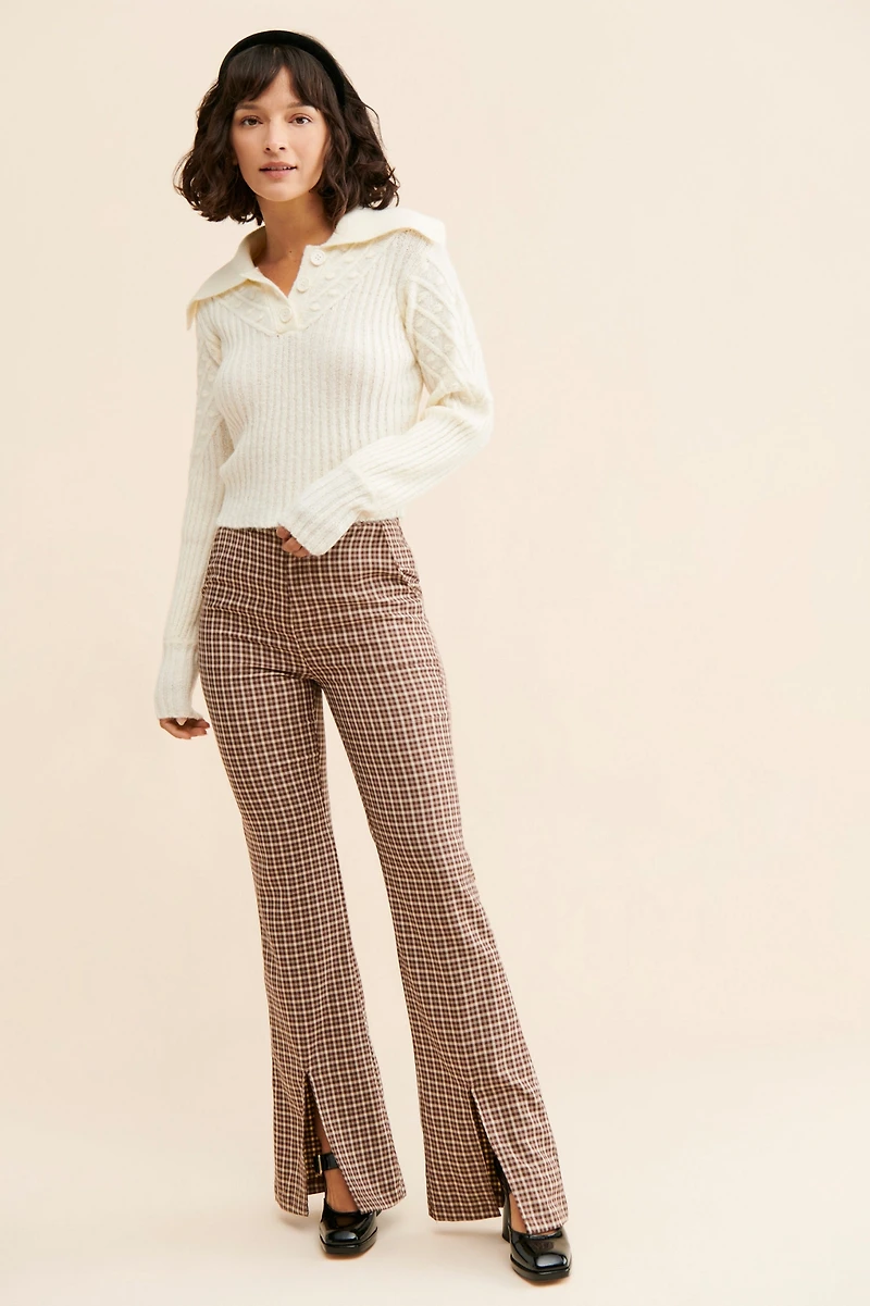 ASTR the Label Button Polo Sweater