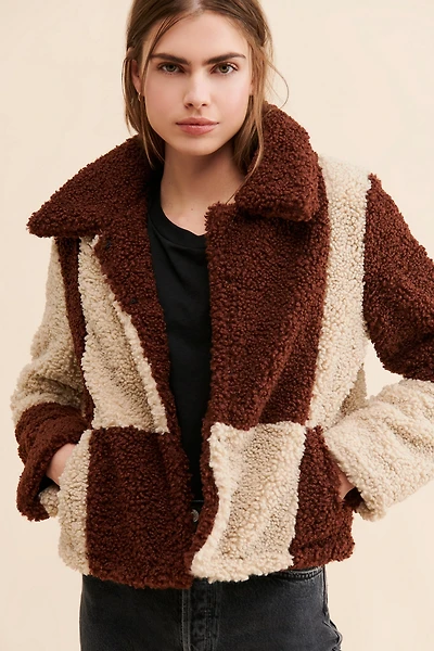 En Saison Colorblock Sherpa Jacket