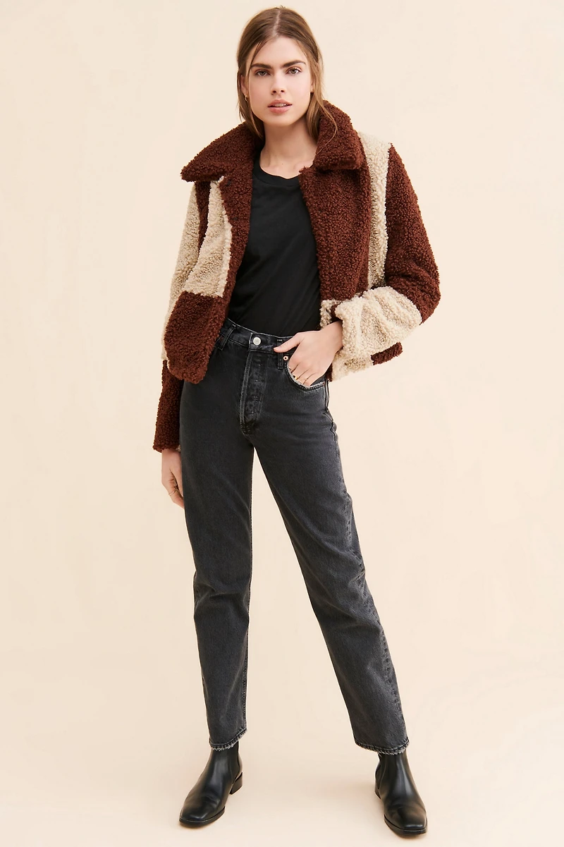 En Saison Colorblock Sherpa Jacket